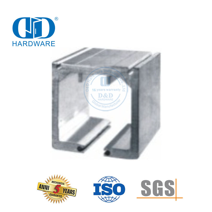 Klappbare, oben aufgehängte Edelstahl-Glasschiebeklemme, Falttürsystem, Glaszubehör für Badezimmer-Toilette-DDGS148