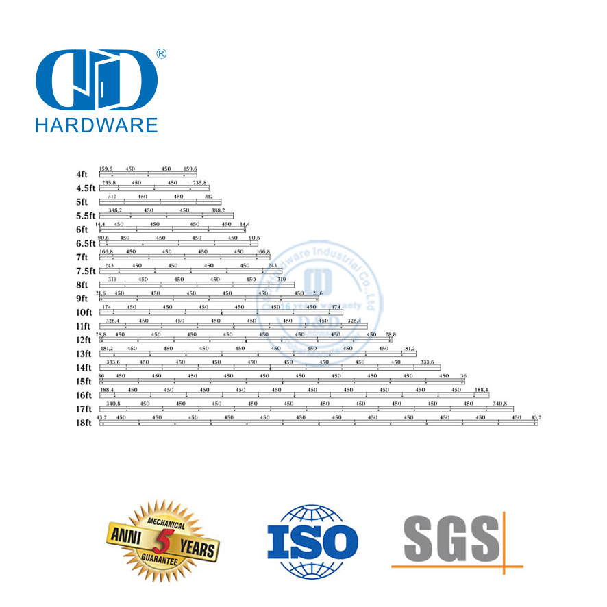 Edelstahl-Tür-Hardware-Schienen-Set, modernes Innen-Massivholz-Schiebetaschentür-Scheunentor-Hardware-DDBD014