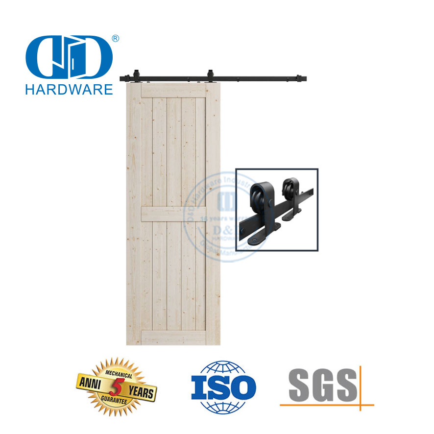 Hochleistungs-Scheunentorbeschläge aus Edelstahl, Schienensatz für zweifaltbare Scheunentorbeschläge, DDBD005