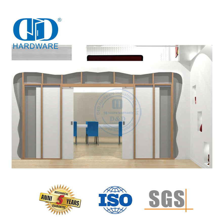 Doppeltür-Verbindungssatz aus Edelstahl, Pocekt-Türrahmen, Schiebe-Scheunen-Hardware, Teil-DDBD065