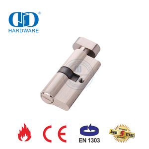 Hochwertiger Toilettentürzylinder aus massivem Messing EN 1303 mit Satin-Nickel-Finish-DDLC007-70mm-SN