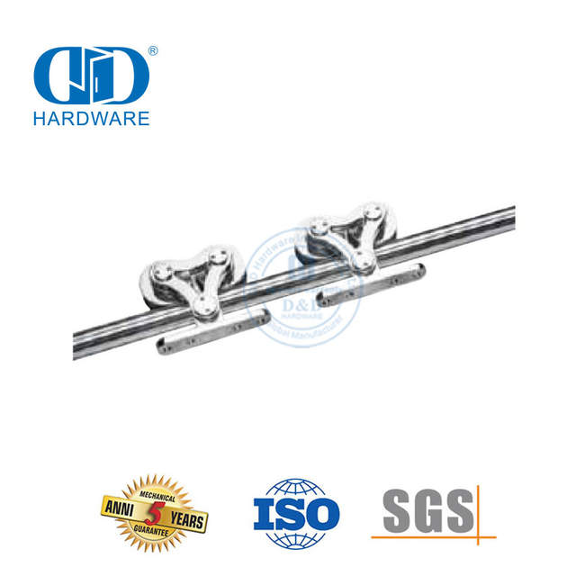 Edelstahl-Schiebetürbeschläge, Stahlgaragenbeschläge, Türbeschläge, Schienenset-DDBD051