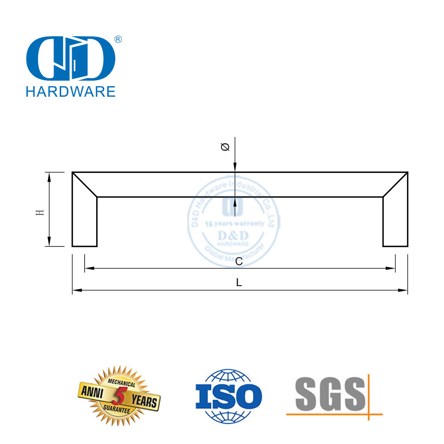 Schranktüren Kleiderschrank Edelstahl Metall Schublade Möbelgriff-DDFH035