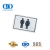Edelstahl-Schild, quadratisch, Unisex, für öffentliche Waschräume, Badezimmer, Toilette, Türschild, DDSP003