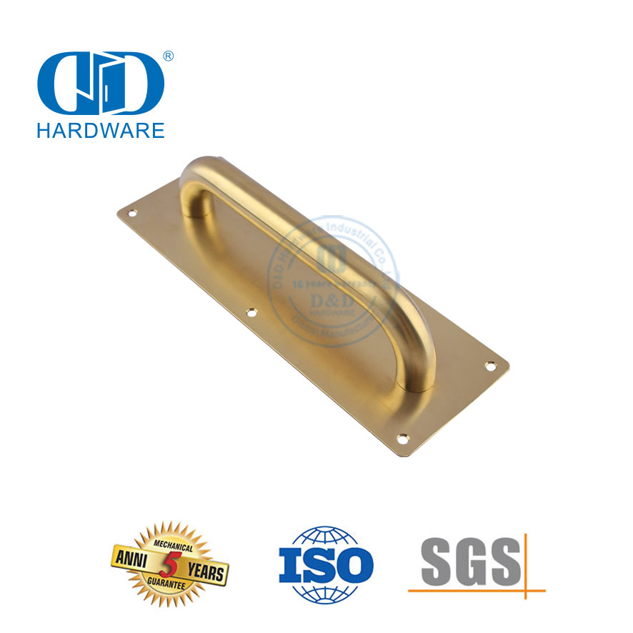 Goldenes Türschild aus Edelstahl, Türbeschläge, Zubehör für kommerzielle Metall- und Holztürgriffe-DDPH023