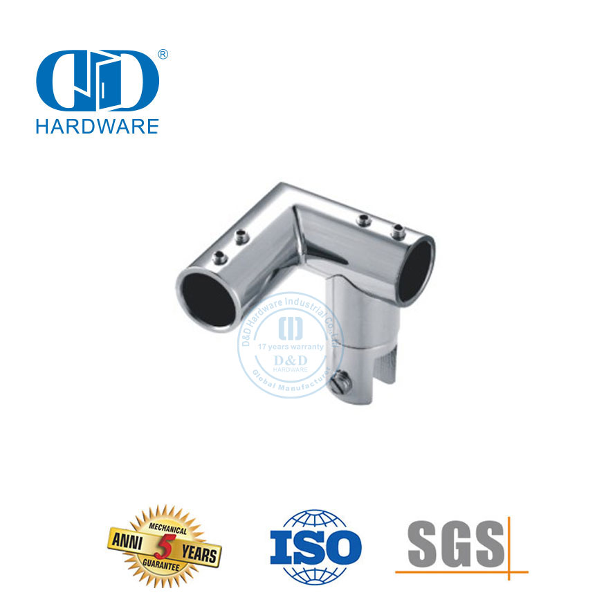 Edelstahl-Oberteil für Marine-Hardware, zusammenklappbare Drehverbinder-Beschläge, Glasplatten-Halterungsverbinder-DDSC040