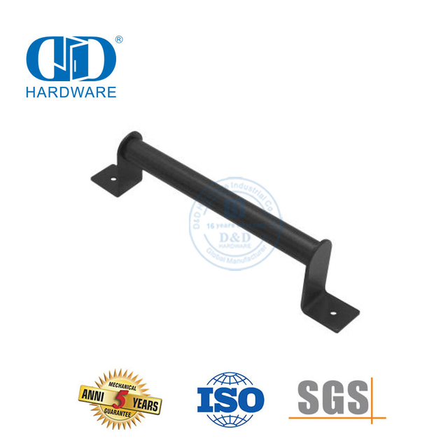 Edelstahl-Schiebegriff-Set, robust, pulverbeschichtet, schwarz, Scheunentorgriff-DDBD098