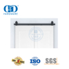 Edelstahl-Schiebe-Scheunentor-Beschläge, Möbel-Hardware, schwarze Farbe, Doppel-Scheunentor-Hardware-Kit für Holz-Innentüren-DDBD025