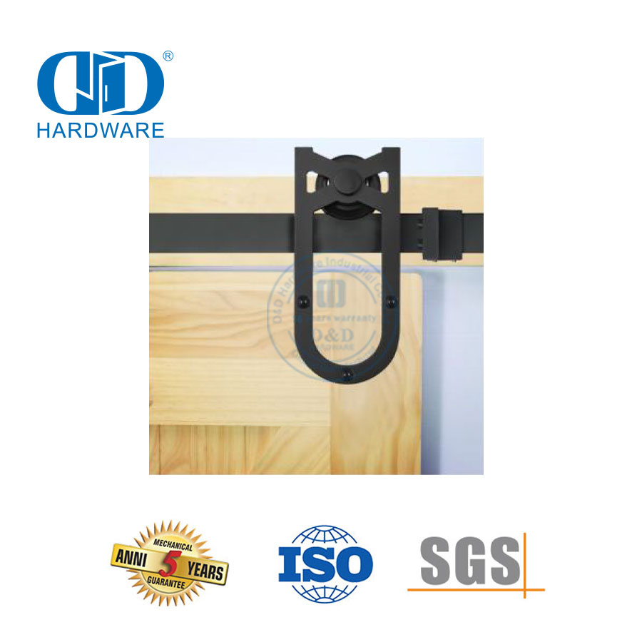 Edelstahl-Doppeltür-Schiebe-Scheunentor-Hardware für Innentor-Zubehör, Stahl-Garage-Hardware-DDBD015