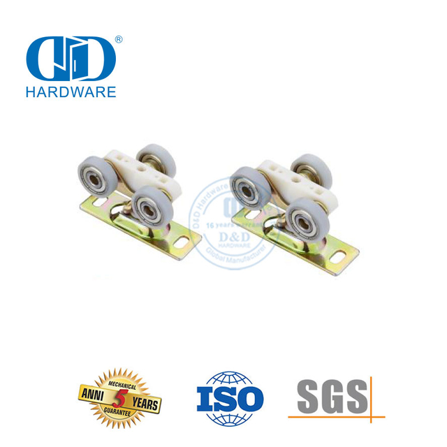 Edelstahl-Kunststoff-flache dreirädrige Rollen-Schiebe-Scheunentor-Hardware-Kits Möbel-Hardware-DDBD053