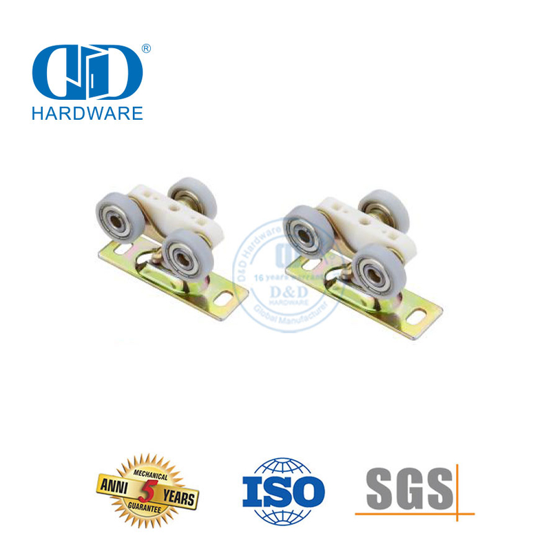 Edelstahl-Kunststoff-flache dreirädrige Rollen-Schiebe-Scheunentor-Hardware-Kits Möbel-Hardware-DDBD053