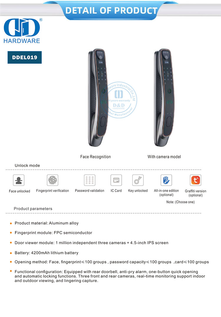 Wasserdichtes intelligentes T&uuml;rschloss