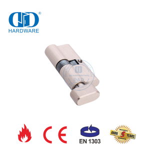 EN 1303 Satin-Nickel-Zylinder mit Daumendrehverschluss aus massivem Messing-DDLC004-70mm-SN