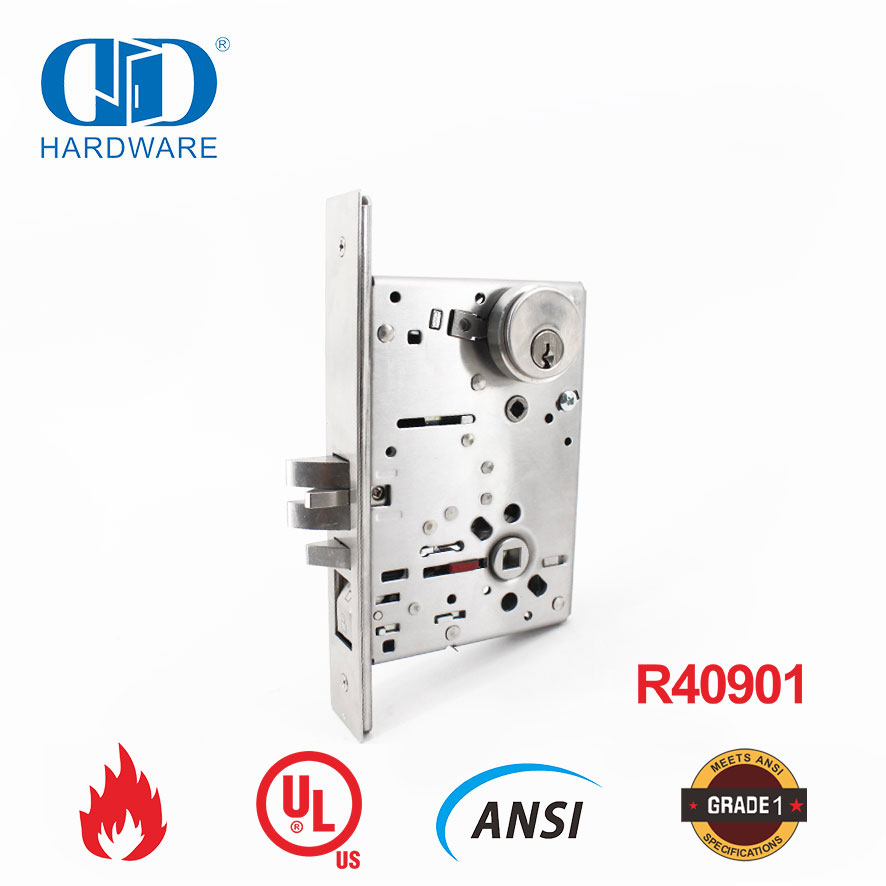 UL-gelistetes, feuerbeständiges amerikanisches Einsteckschloss für die Inneneingangstür-DDAL04