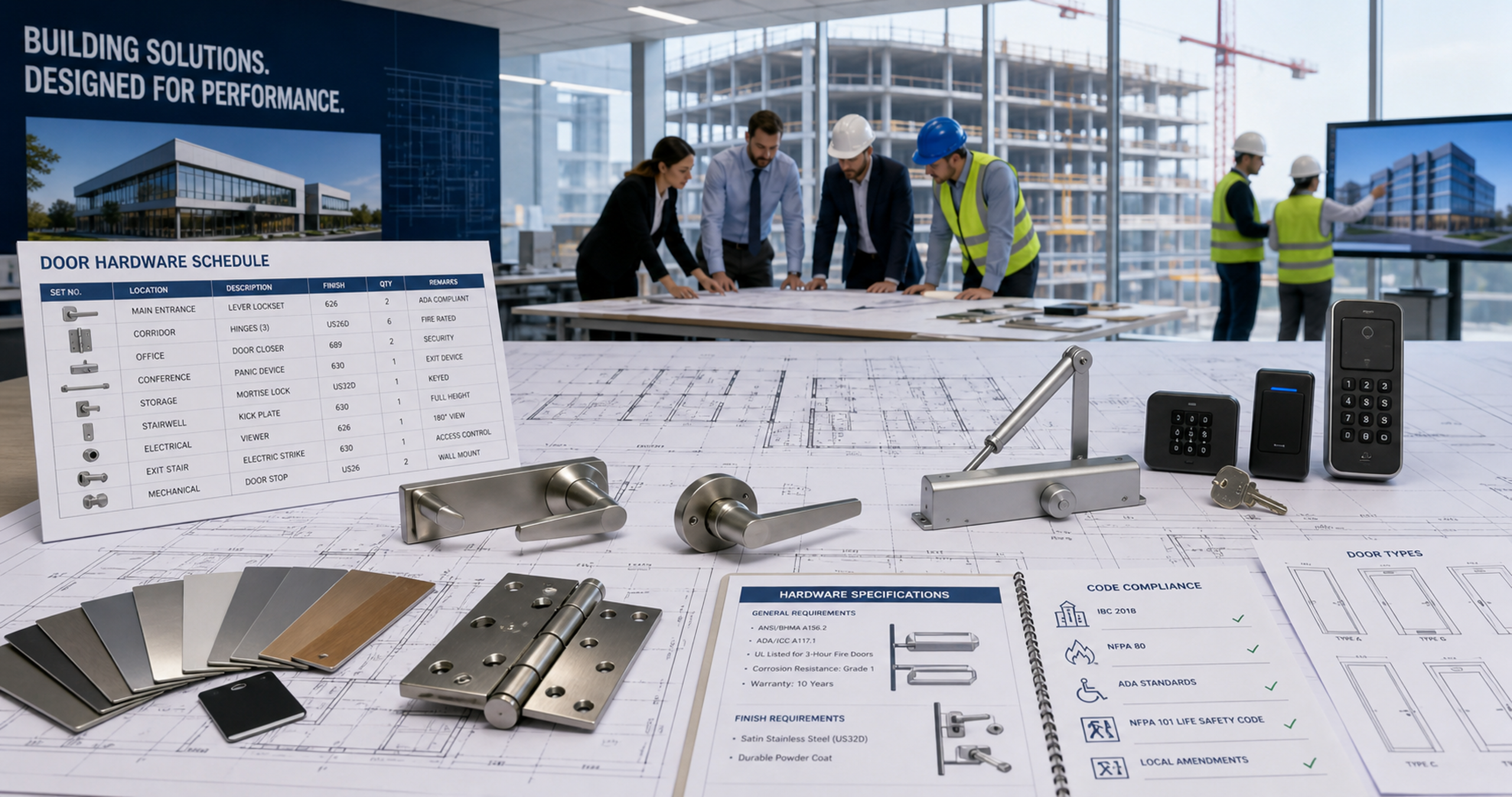 Planung von T&uuml;rbeschl&auml;gen f&uuml;r gro&szlig;e Bauprojekte: Der ultimative Leitfaden f&uuml;r Compliance und Leistung