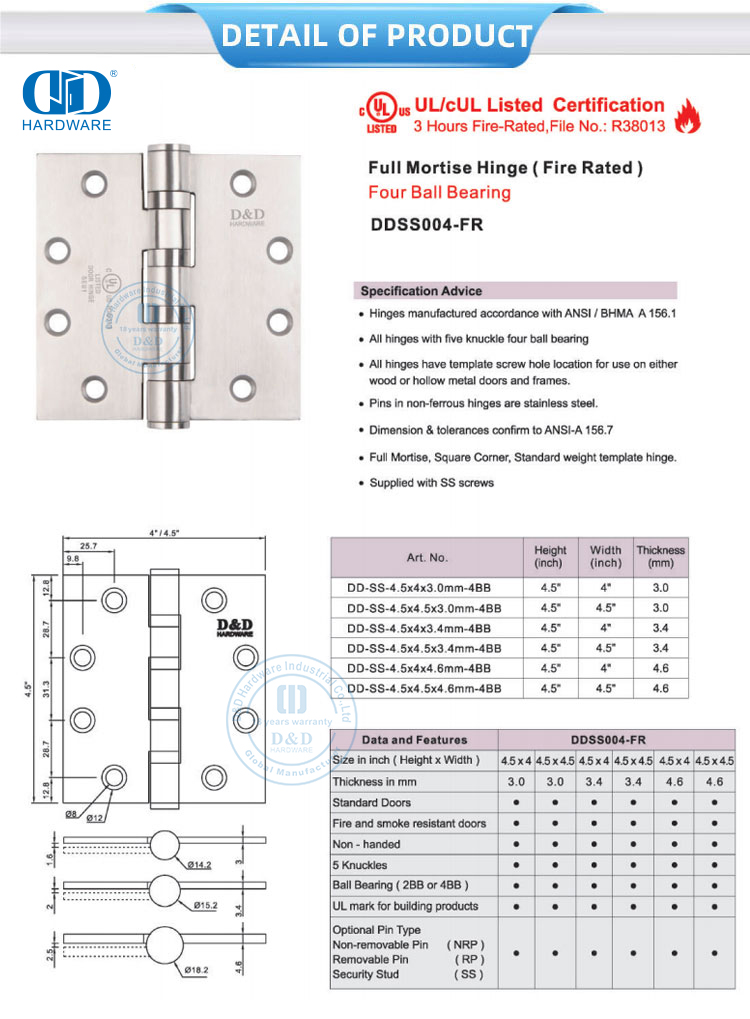 T&uuml;rscharnier f&uuml;r Au&szlig;ent&uuml;r