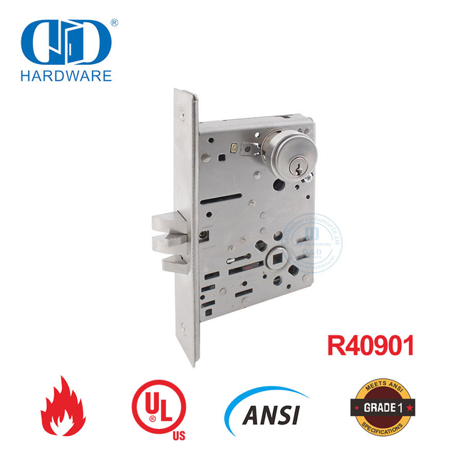 UL-gelistetes Brandschutz-Einsteckschloss für Lagerraum- oder Schranktüren-DDAL07